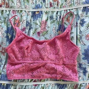 Urban outfitters light pink tank top with lace details cami